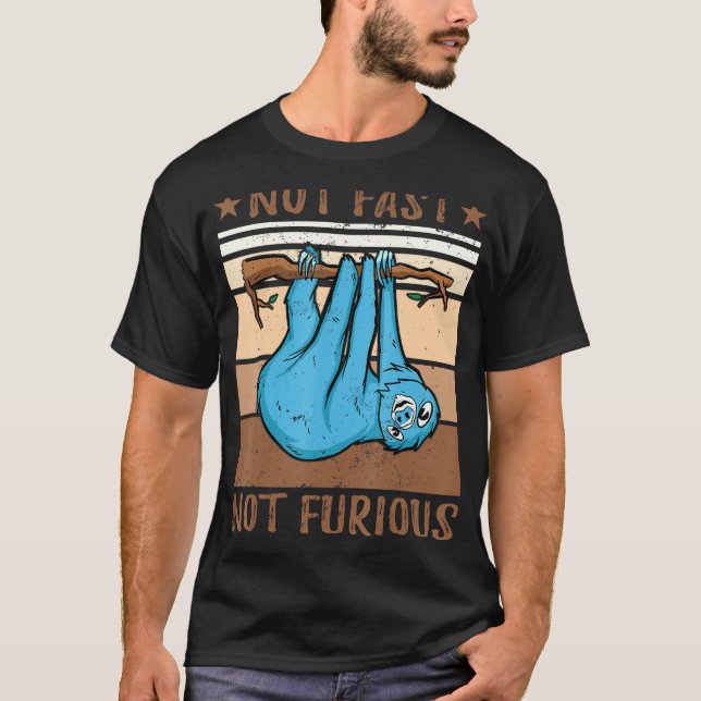 T-shirt Pas Vite Pas Furieux Sloth (Devant)