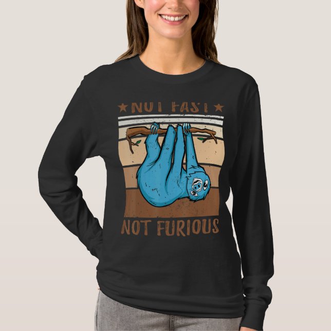 T-shirt Pas Vite Pas Furieux Sloth (Devant)