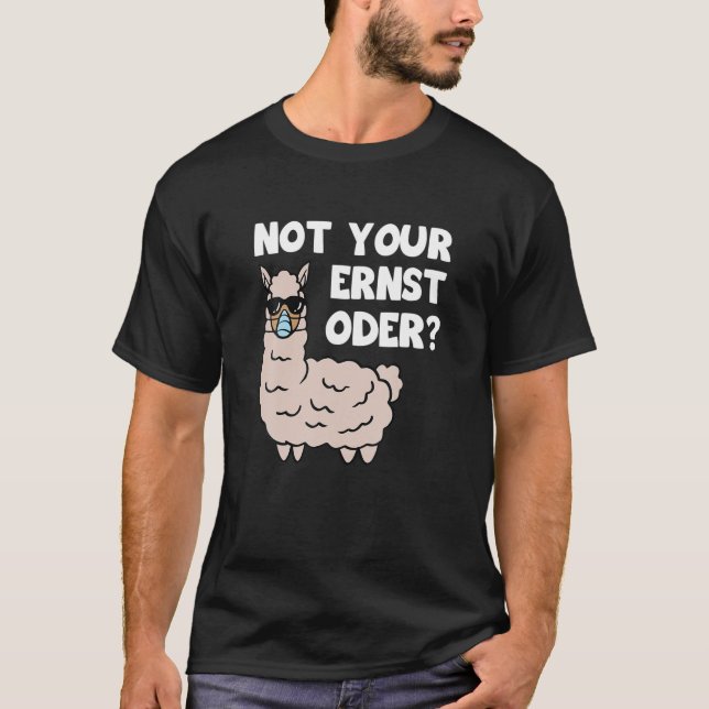 T-shirt Pas Votre Erst Lama Avec Un Respirateur De Garde D (Devant)