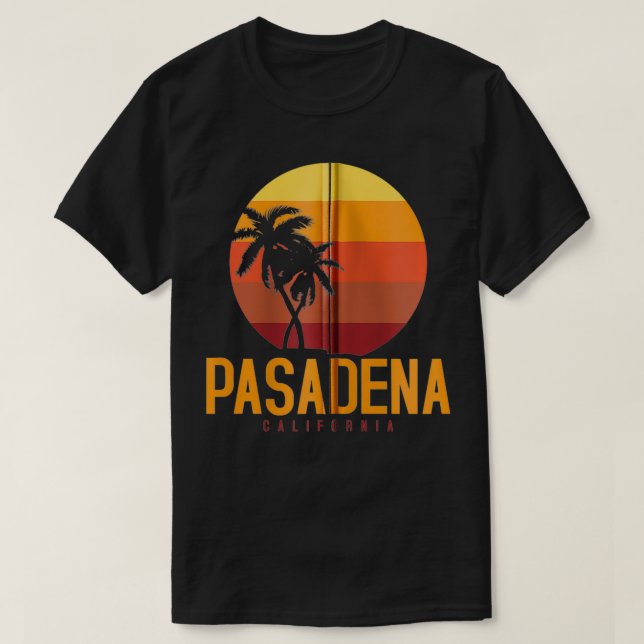 T-shirt Pasadena California Retro Cadeau Zip (Design devant)
