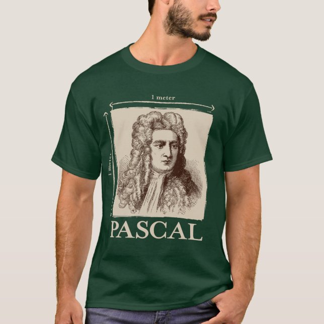 T-shirt Pascal = 1 newton par plaisanterie de maths de (Devant)
