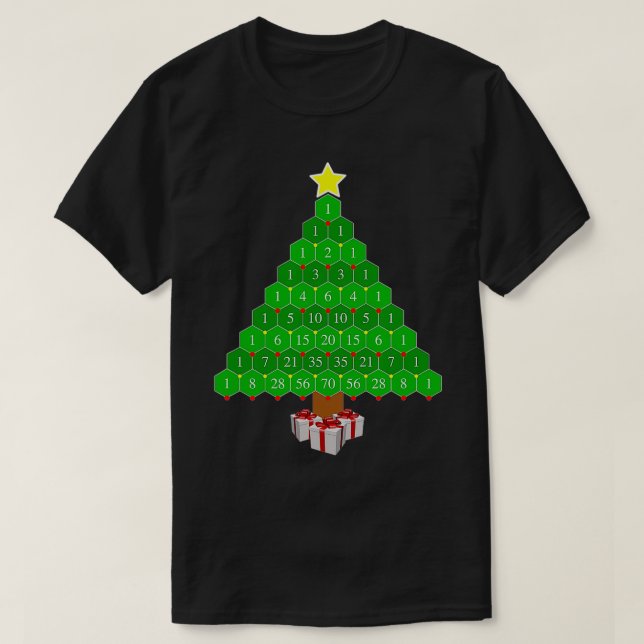 T-shirt Pascales Triangle Math Arbre de Noël (Design devant)