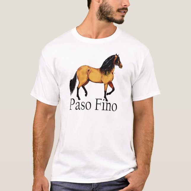 T-shirt Paso Horse Buckskin Paso Fino (Devant)