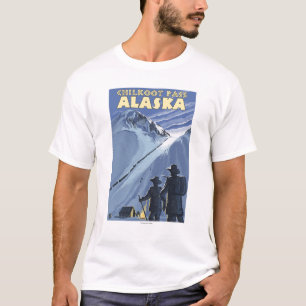 T-shirt Passage de Chilkoot, mineurs d'or de l'Alaska
