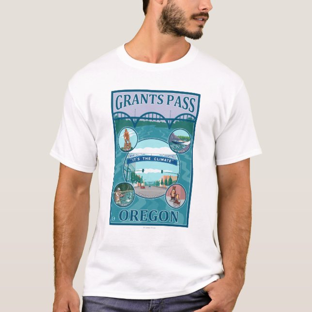 T-shirt Passage de concessions, affiche de voyage (Devant)