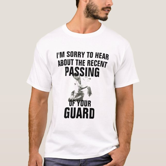 T-shirt Passant à garde la chemise drôle de jitsu de BJJ (Devant)
