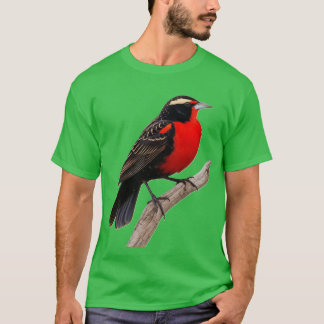 T-shirt Pássaro peito-vermelho-grande (Sturnella defilipp)