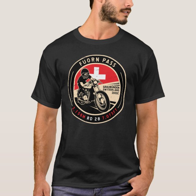 T-shirt Passe Fuorn | Suisse | Motorcycle (Devant)