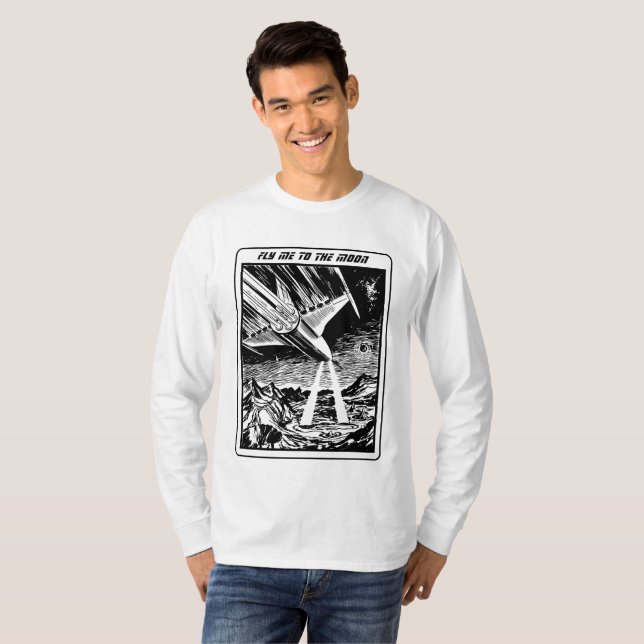T-shirt Passe-moi sur la lune (Devant entier)