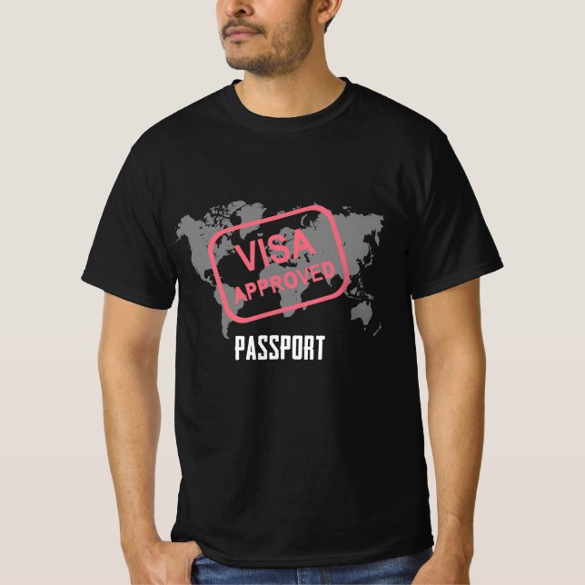 T-shirt Passeport Approuvé Déjà Pour Voyager Aventure (Devant)