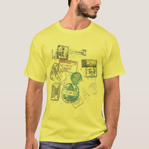 T-shirt passeport cool pays entrée visa voyage design