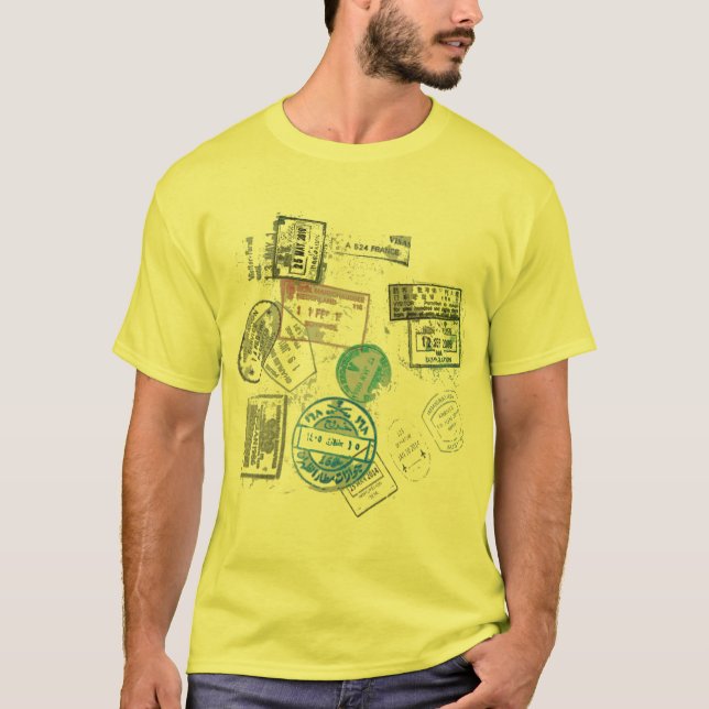 T-shirt passeport cool pays entrée visa voyage design (Devant)