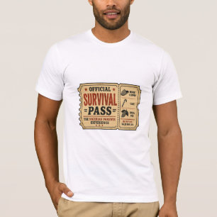 T-shirt Passeport de survie officiel pour l'expérience des