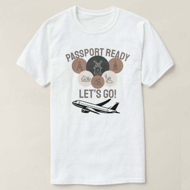 T-shirt Passeport prêt, allons-y ! (Design devant)