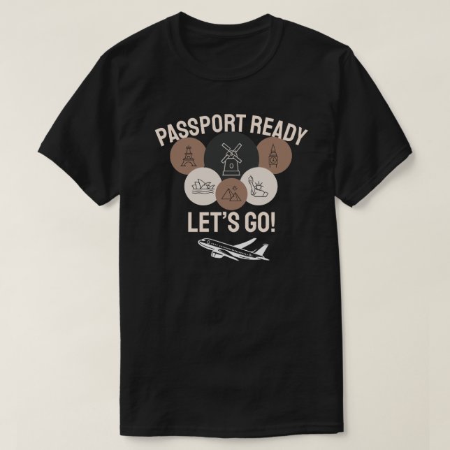 T-shirt Passeport prêt, allons-y ! (Design devant)