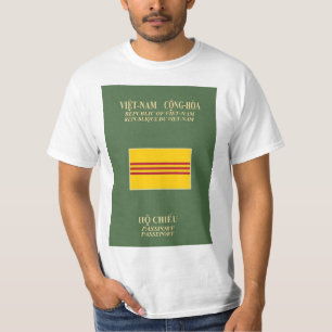 T-shirt Passeport vietnamien - drapeau du Vietnam du Sud