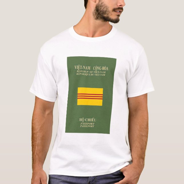 T-shirt Passeport vietnamien - drapeau du Vietnam du Sud (Devant)