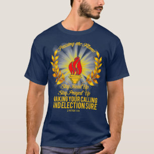 T-shirt Passer la flamme Restez en ligne Restez en prière