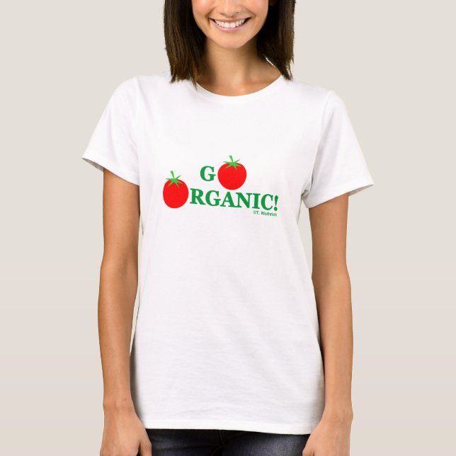 T-shirt Passer un message biologique sain pour manger (Devant)