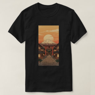 T-shirt Passerelle vers Fuji - Art traditionnel japonais d