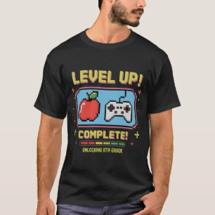 T-shirt Passez au niveau 8ème classe débloqué Drôle de j