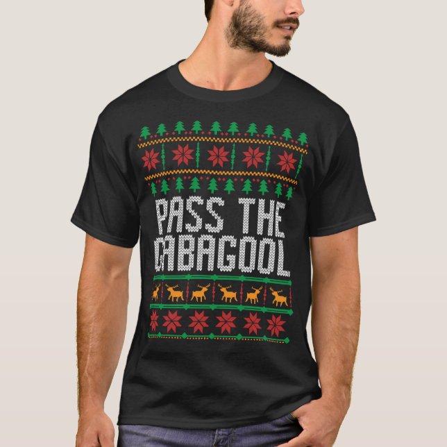 T-shirt Passez le pull de Noël Gabagool Gabagool (Devant)