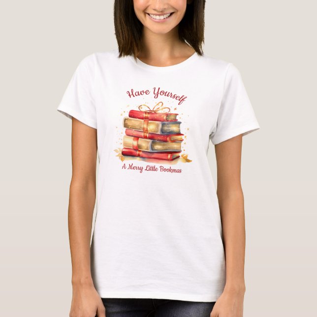 T-shirt Passez un joyeux petit Bookmas (Devant)