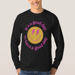 T-shirt Passez une bonne journée Retro   Visage souriant E