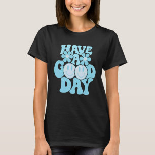 T-shirt Passez Une Bonne Journée Visage Souriant Rose Styl