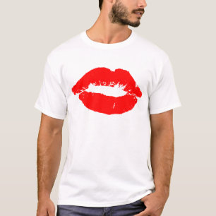 T-shirt Passion rouge Valentine d'amour de rouge à lèvre