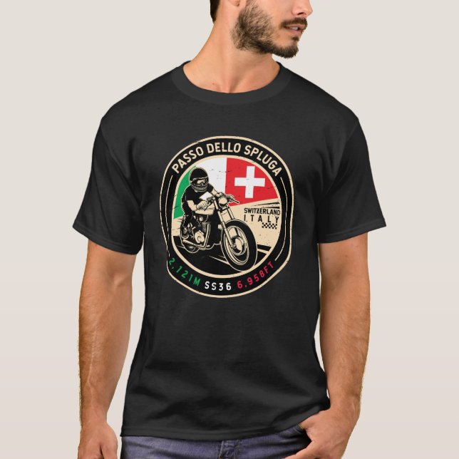 T-shirt Passo Dello Spluga Italie Suisse (Devant)