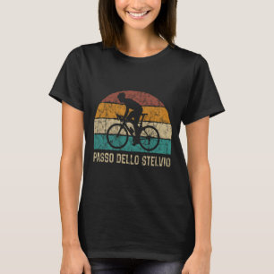 T-shirt Passo Dello Stelvio Cyclisme Montée T Chemise Ré