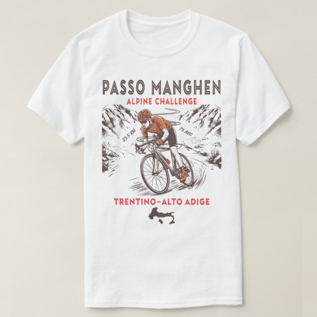 T-shirt Passo Manghen Cyclisme | Défi Alpin  (Design devant)