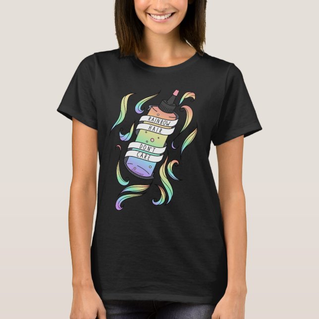 T-shirt Pastel Arc-en-ciel Ne vous souciez pas Bouteille d (Devant)