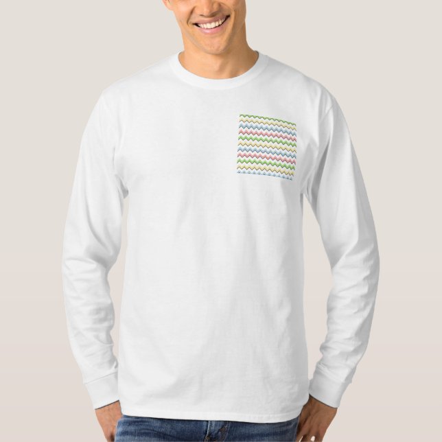 T-shirt Pastel Chevron-Drop Shadow par Shirley Taylor (Devant)