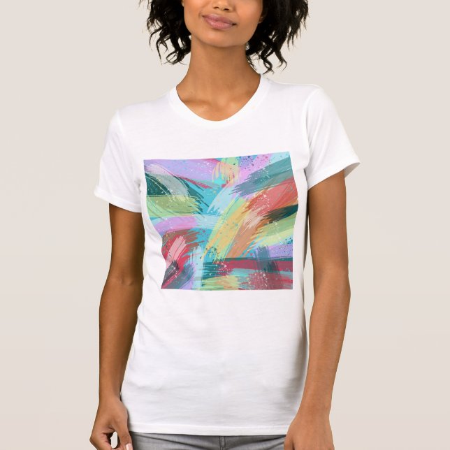 T-shirt Pastel d'Art Abstrait (Devant)