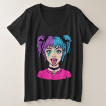 T-Shirt pastel de fille mignonne de style dessin a
