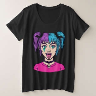 T-Shirt pastel de fille mignonne de style dessin a
