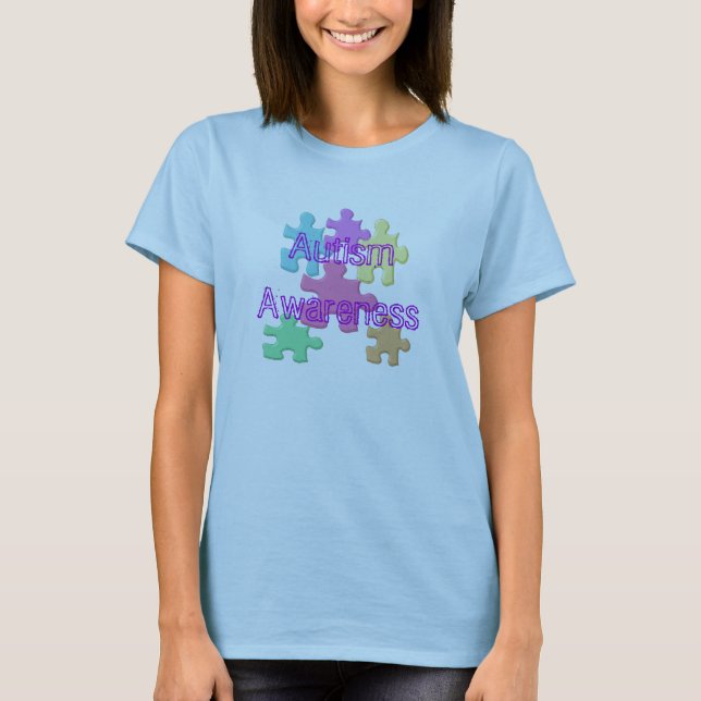T-shirt Pastel de sensibilisation sur l'autisme (Devant)