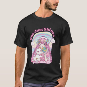 T-shirt Pastel Esthétique Japonaise Kawaii Chat Decora Ani