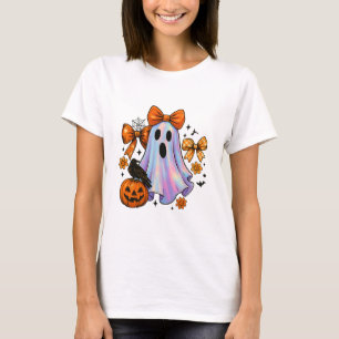 T-shirt Pastel Ghost Halloween Citrouille Ghost Coquette P