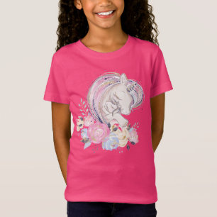 T-Shirt Pastel Gold Parties scintillant Unicorne et bébé a