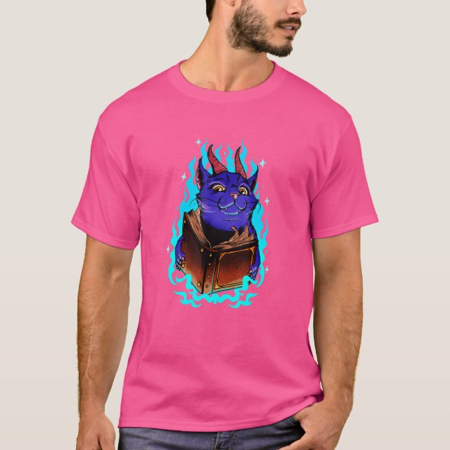 T-shirt Pastel Goth Baphomet Chat Evil Pagan Gothique Kitt (Devant)
