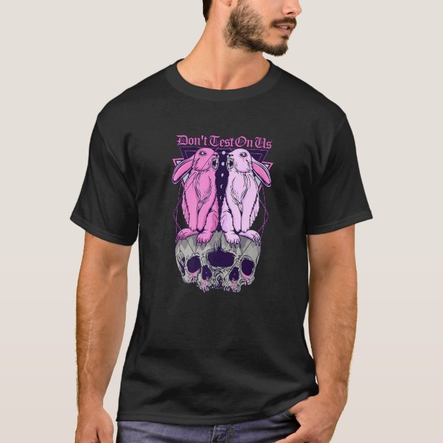 T-shirt Pastel Goth Costume lapin Déplaisant Lapin Pour Fe (Devant)