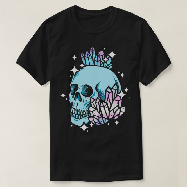 T-shirt Pastel Goth Crâne esthétique gothique Emo Goth dou (Design devant)