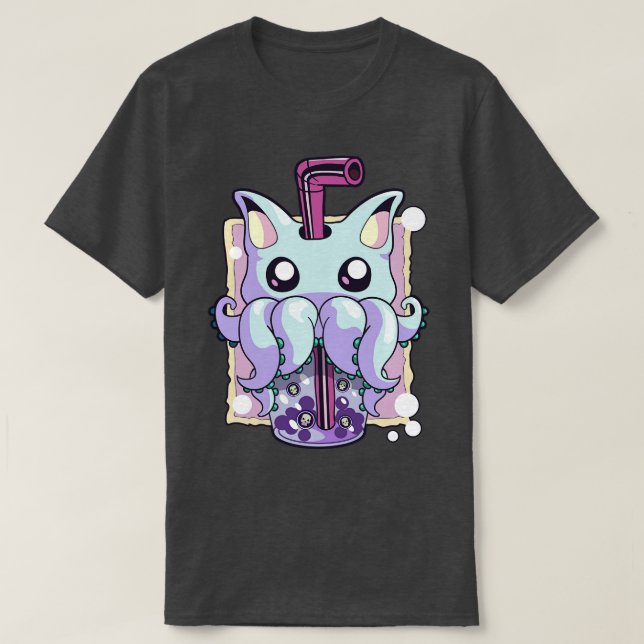 T-shirt Pastel Goth Déplaisant Créature Boba Bubble Tea Ka (Design devant)