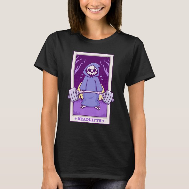 T-shirt Pastel Goth Gym Grim Reaper Faisant Des Décharges (Devant)