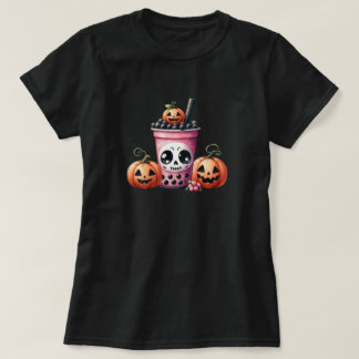 T-shirt Pastel Goth Halloween Boba et Tee Citrouille