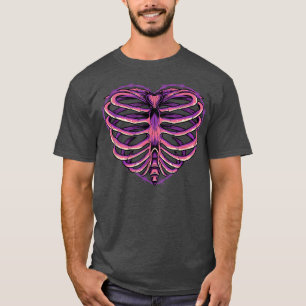 T-shirt Pastel Goth Heart Rib Cage Xray Radiographer Hallo