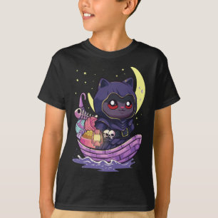 T-shirt Pastel Goth Kawaii Anime Ferryman Chat Avec Fil Cr